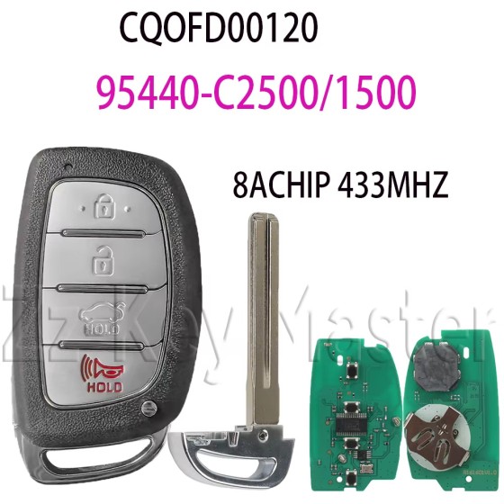 2017-2019 Hyundai Sonata / 4-Button Smart Key / PN: 95440-C1500NNA / CQOFD00120 (AFTERMARKET)